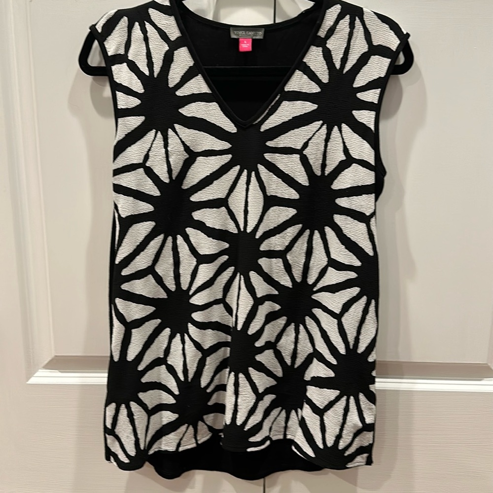 Black and white blouse